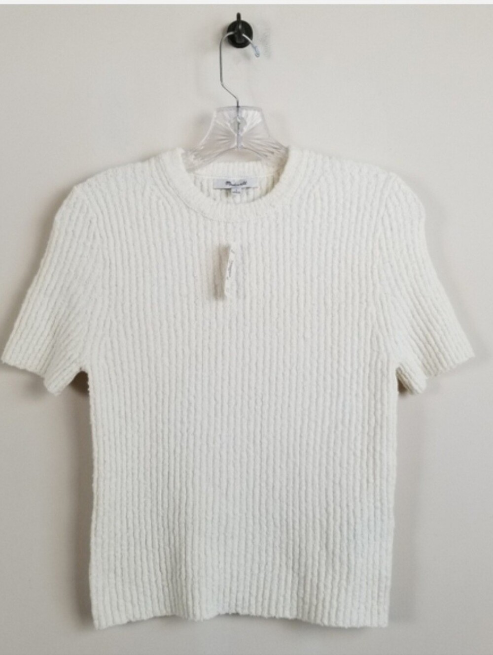 Madewell Boucle Knit Crewneck Sweater Tee Small NWT - Picture 2 of 9